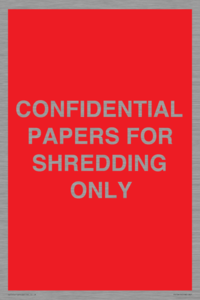 CONFIDENTIAL PAPERS FOR SHREDDING ONLY